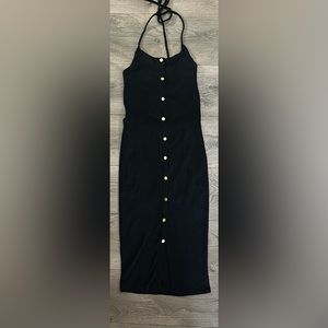 Black halter dress